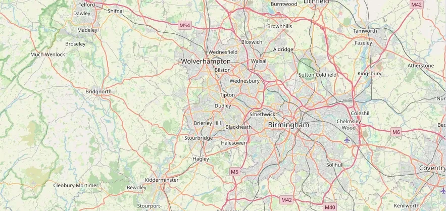 Map of the Dudley area we cover